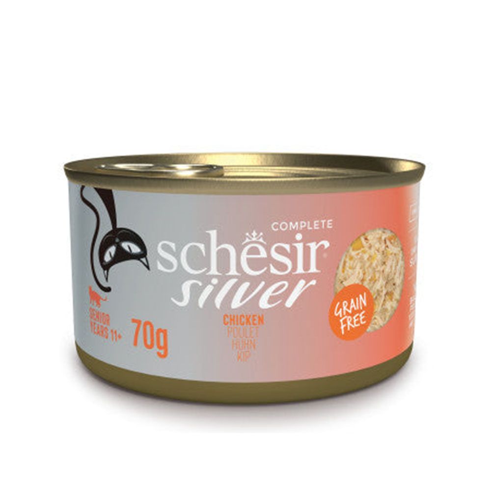Schesir Silver Chicken in Broth Canned Cat Food - 70 g