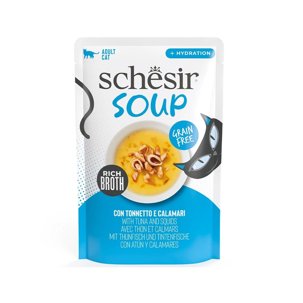 Schesir Soup Tuna and Squid Wet Cat Food - 40 g