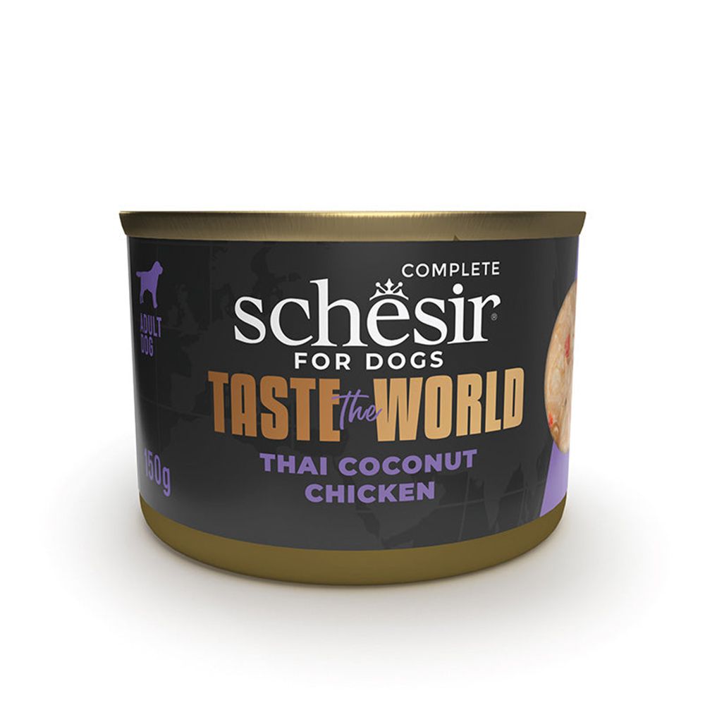 Schesir Taste The World Chicken Thai Coconut in Broth Canned Dog Food - 150 g