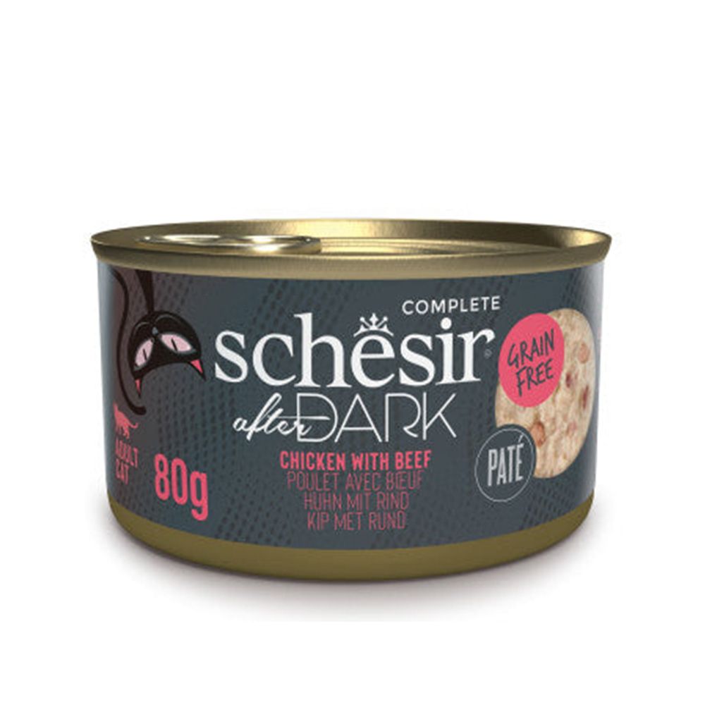 Schesir After Dark Pate Chicken With Beef Canned Cat Food - 80 g