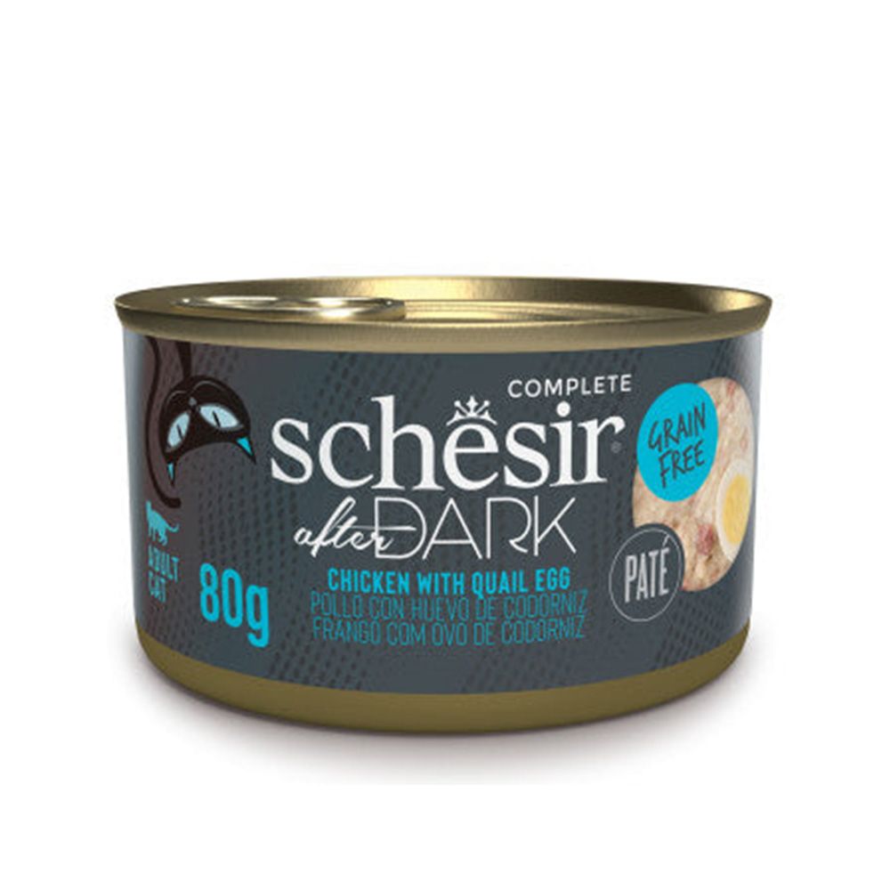 Schesir After Dark Pate Chicken With Quail Egg Canned Cat Food - 80 g