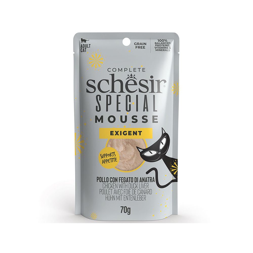 Schesir Special Exigent Chicken With Duck Liver Mousse Cat Food Pouch - 70 g