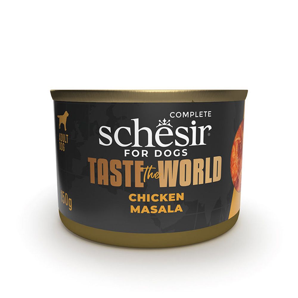 Schesir Taste The World Chicken Masala Broth Canned Dog Food - 150 g