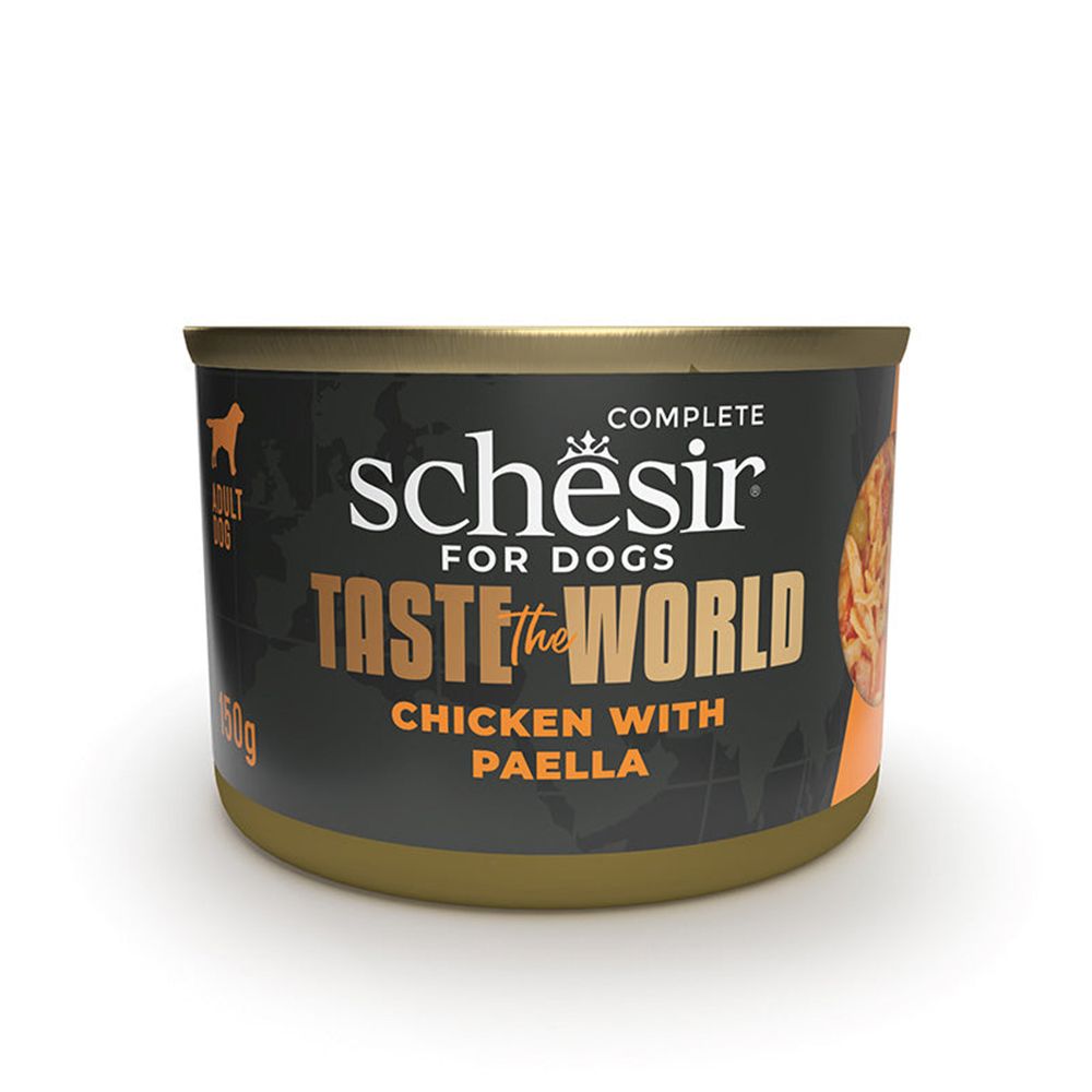 Schesir Taste The World Chicken with Paella in Broth Canned Dog Food - 150 g