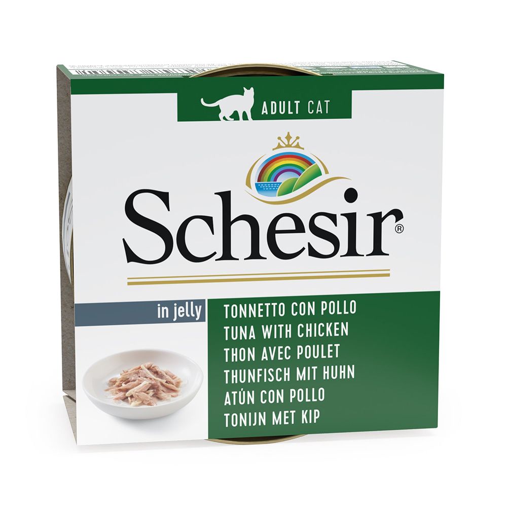 Schesir Tuna with Chicken Fillets in Jelly Canned Cat Food - 85 g