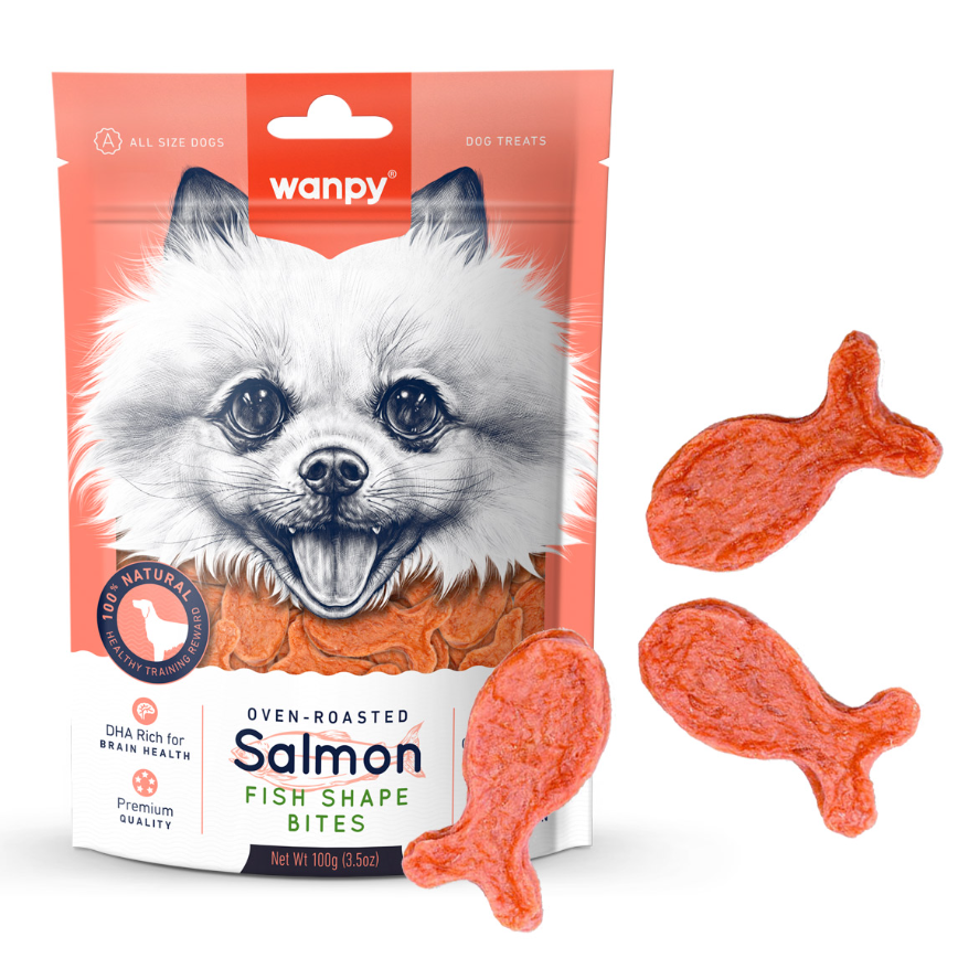 Wanpy - Salmon Fish Shape Bites 100g