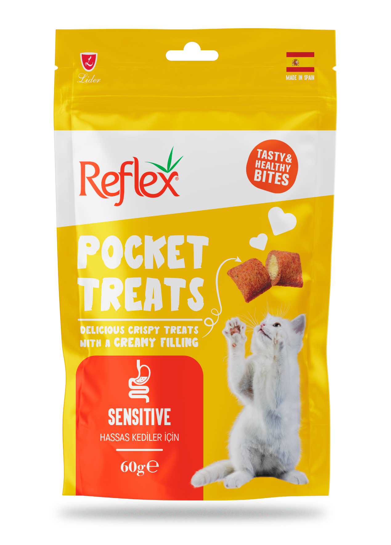 Reflex Pocket Treats Sensitive with Creamy Filling 60gm