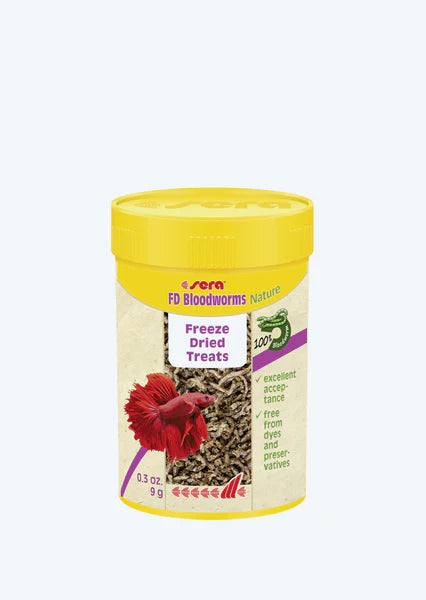 SERA FD BLOODWORMS FREEZE DIRED TREATS FISH FOOD