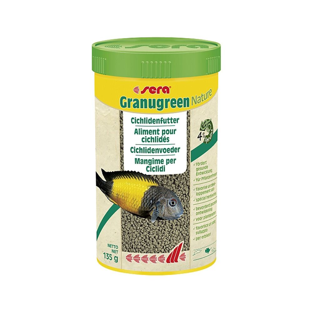 Sera Granugreen Granules Nature Fish Food - 250 ml