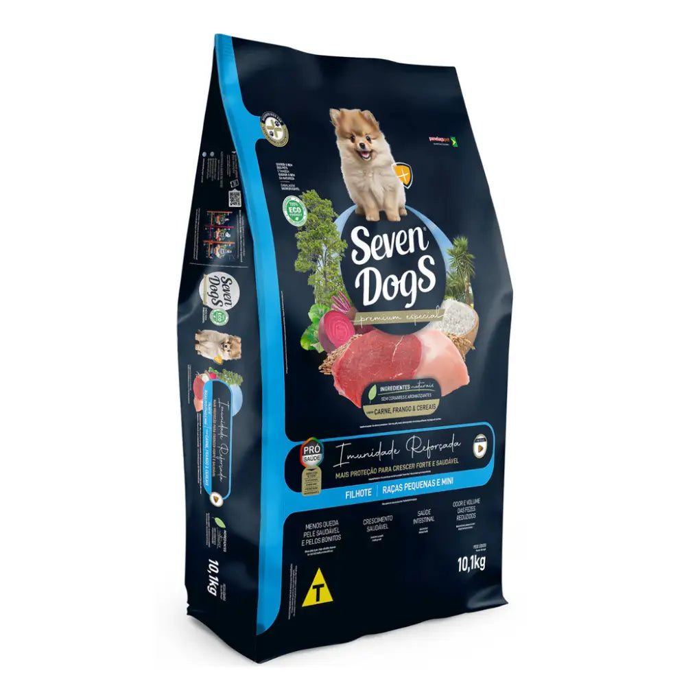 Seven Dogs Dog Food for Puppies – Small & Mini Breeds, Beef, Chicken & Cereals 10.1kg