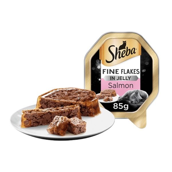 Sheba Fine Flakes In Jelly With Salmon – 85 Gram