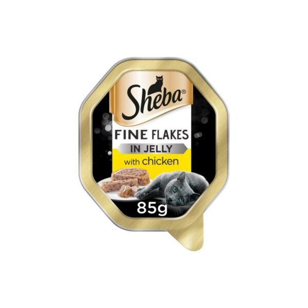 Sheba Fine Flakes Tray In Jelly With Chicken – 85 Gram