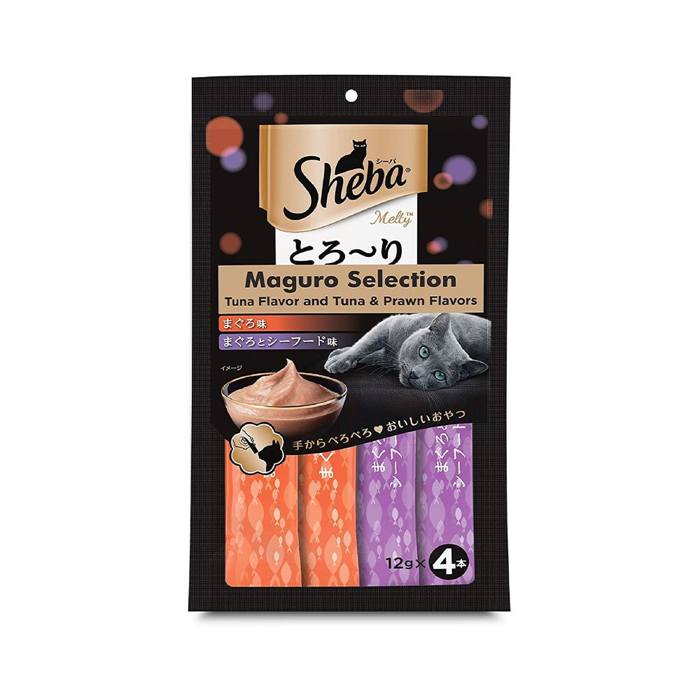 Sheba Melty Mixed Creamy Treats Tuna Mix Cat Treats - 48 g Pack of 12