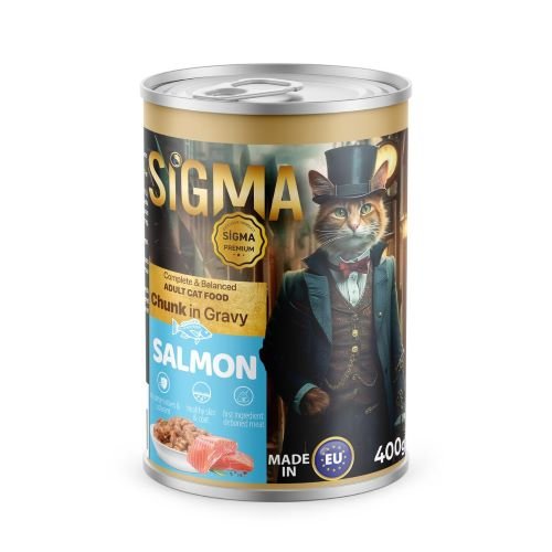 Sigma Chunk In Gravy Adult Cat Tin-Salmon (400g)
