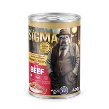 Sigma Dog Tin Food with Beef Chunks
