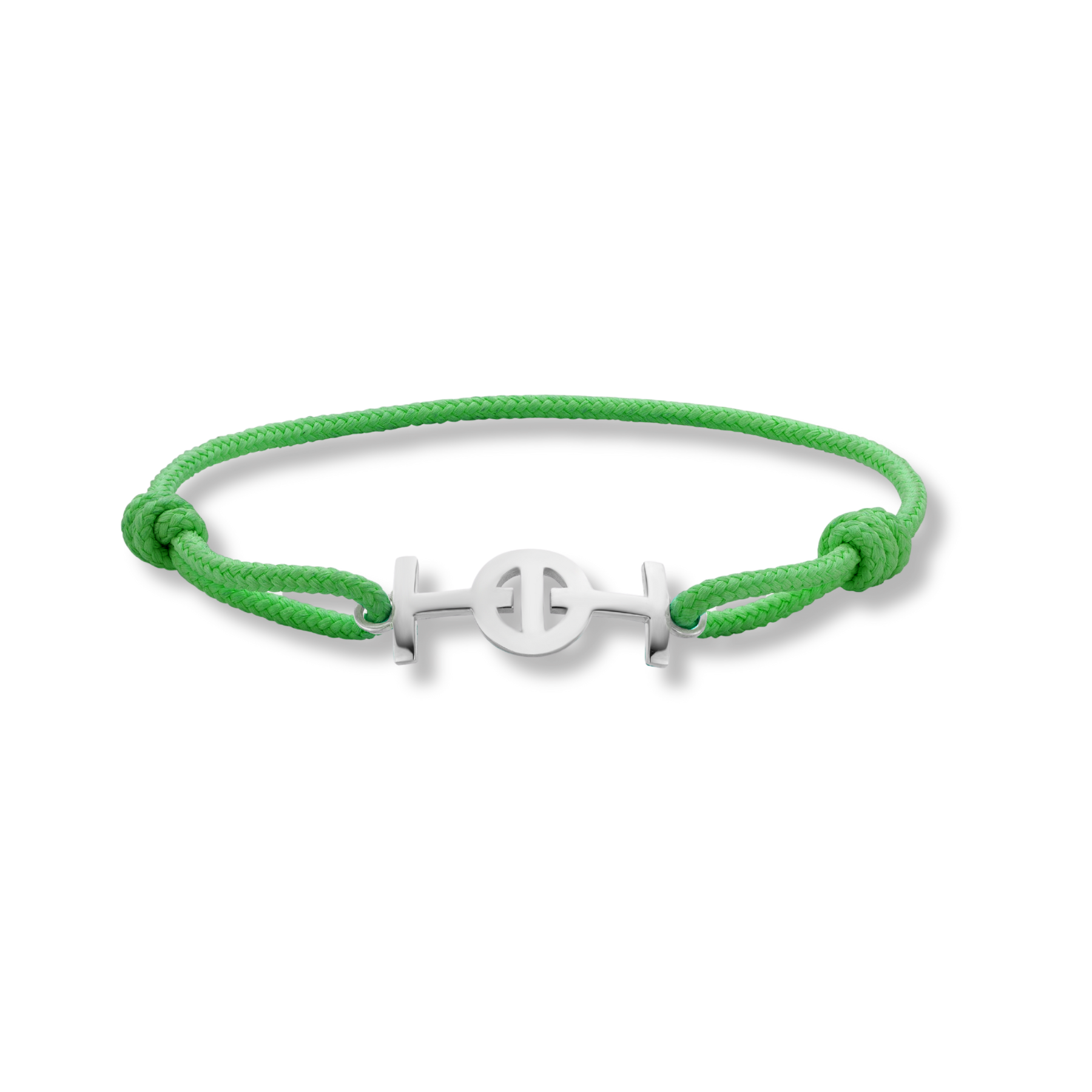Toti Silver Challenge Cord Bracelet in Green