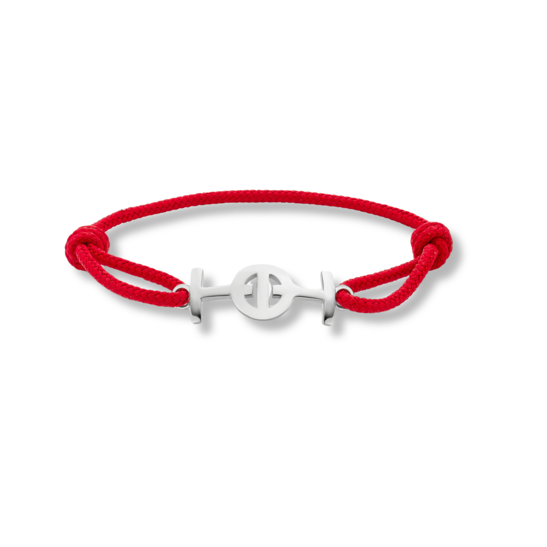 Toti Silver Challenge Cord Bracelet in Red