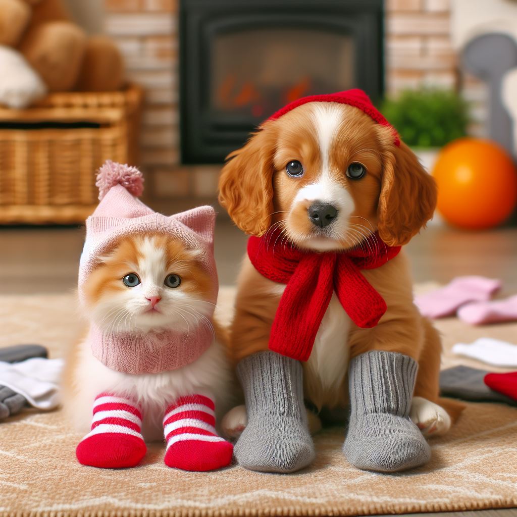 Cats and Dogs Socks