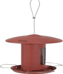 Solo Bird Feeder, Red Terra Metal