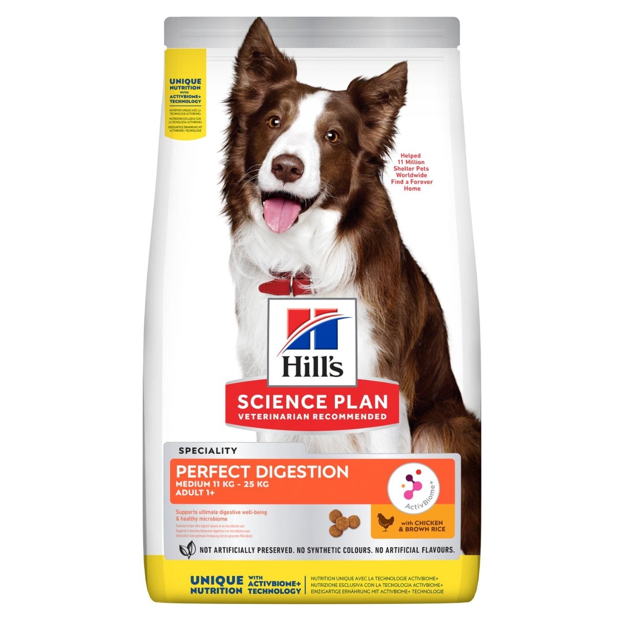 Hills Science Plan Perfect Digestion Medium Adult 1+ Dog Food with Chicken and Brown Rice