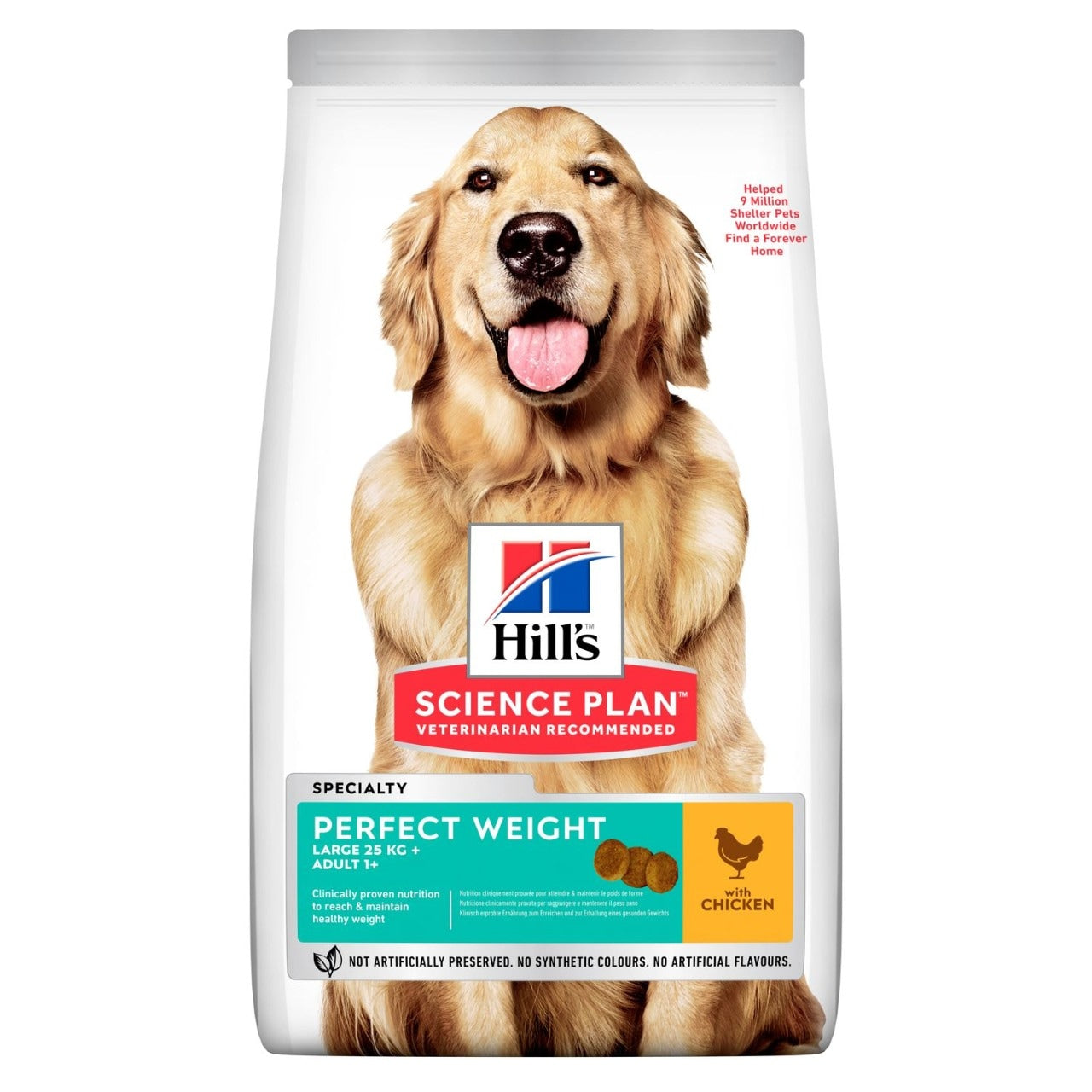 Hills Science Plan Adult Perfect Weight Large Breed Dog Food with Chicken 12kg
