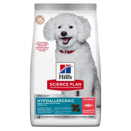 Hill's Science Plan Hypoallergenic Small & Mini Adult Dry Dog Food with Salmon (1.5KG)