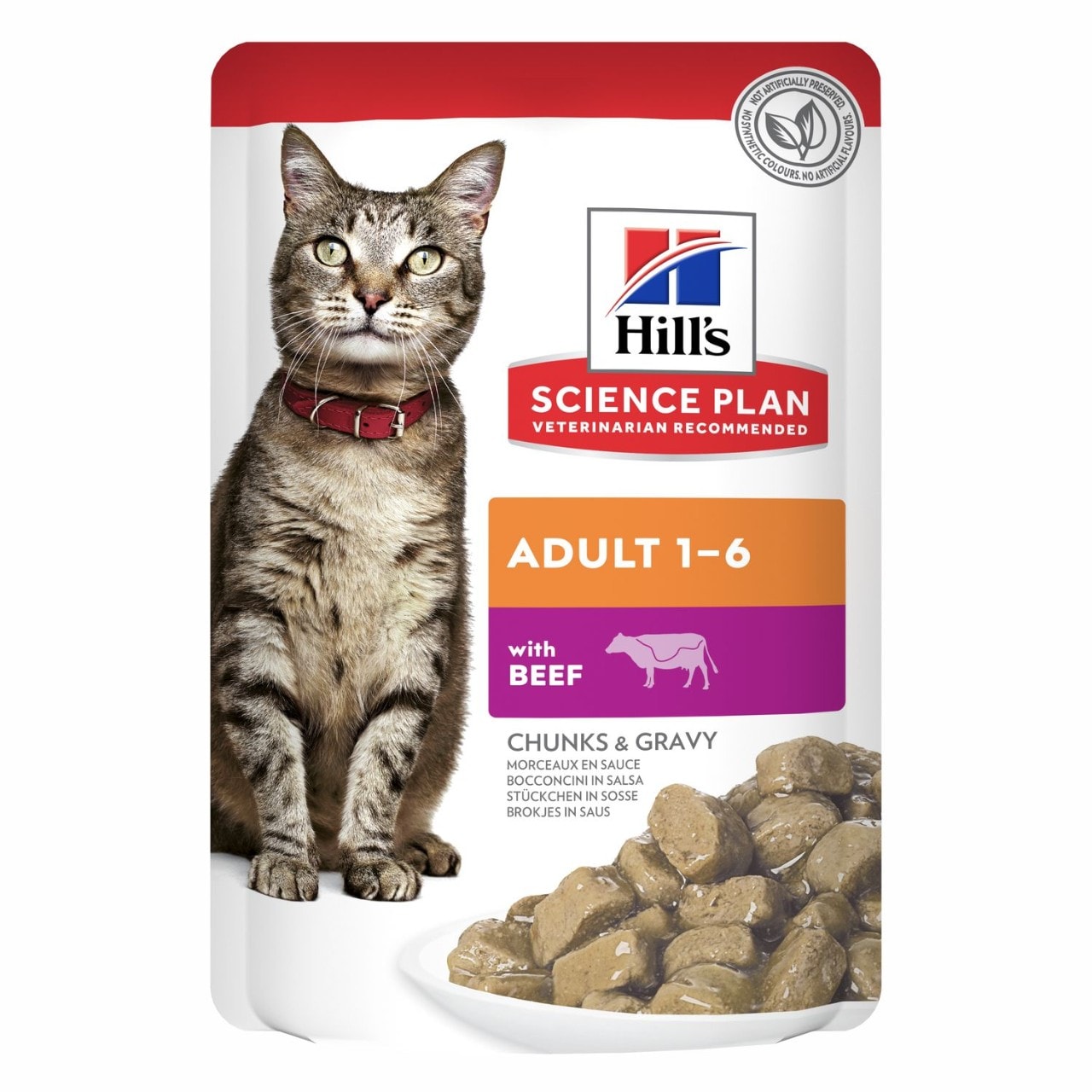 Hills Science Plan Adult Wet Cat Food Beef Pouches