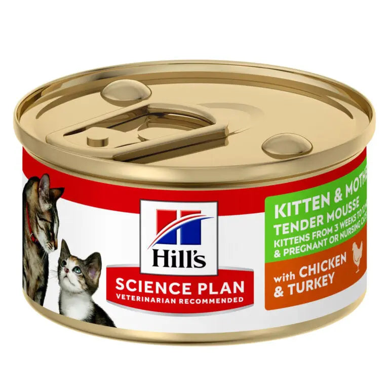 HILL'S SCIENCE PLAN KITTEN & MOTHER MOUSSE WITH CHICKEN & TURKEY 85G