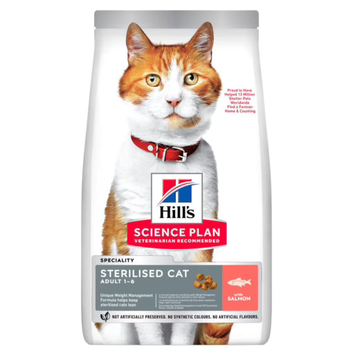 Hill’s Science Plan Sterilised Cat Adult Cat Food With Salmon (1.5kg)