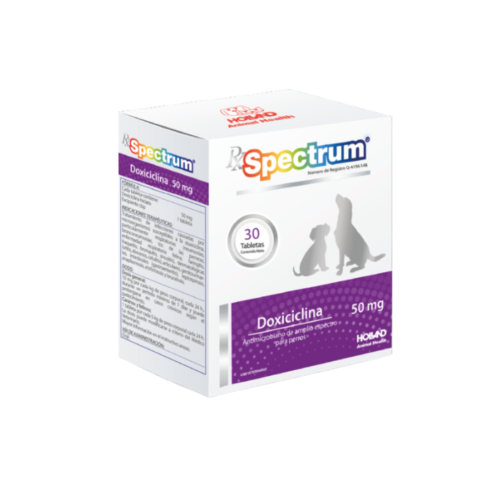 Rx Spectrum Doxycycline - 50 mg (100 tabs)