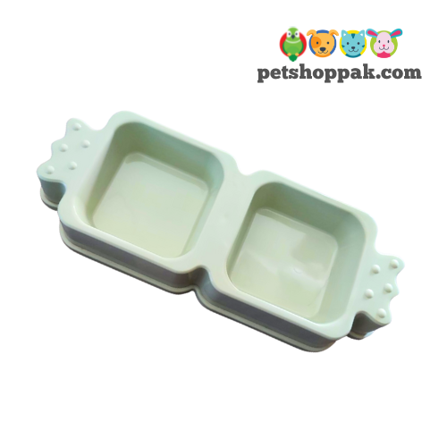 Square Double Pet Bowl