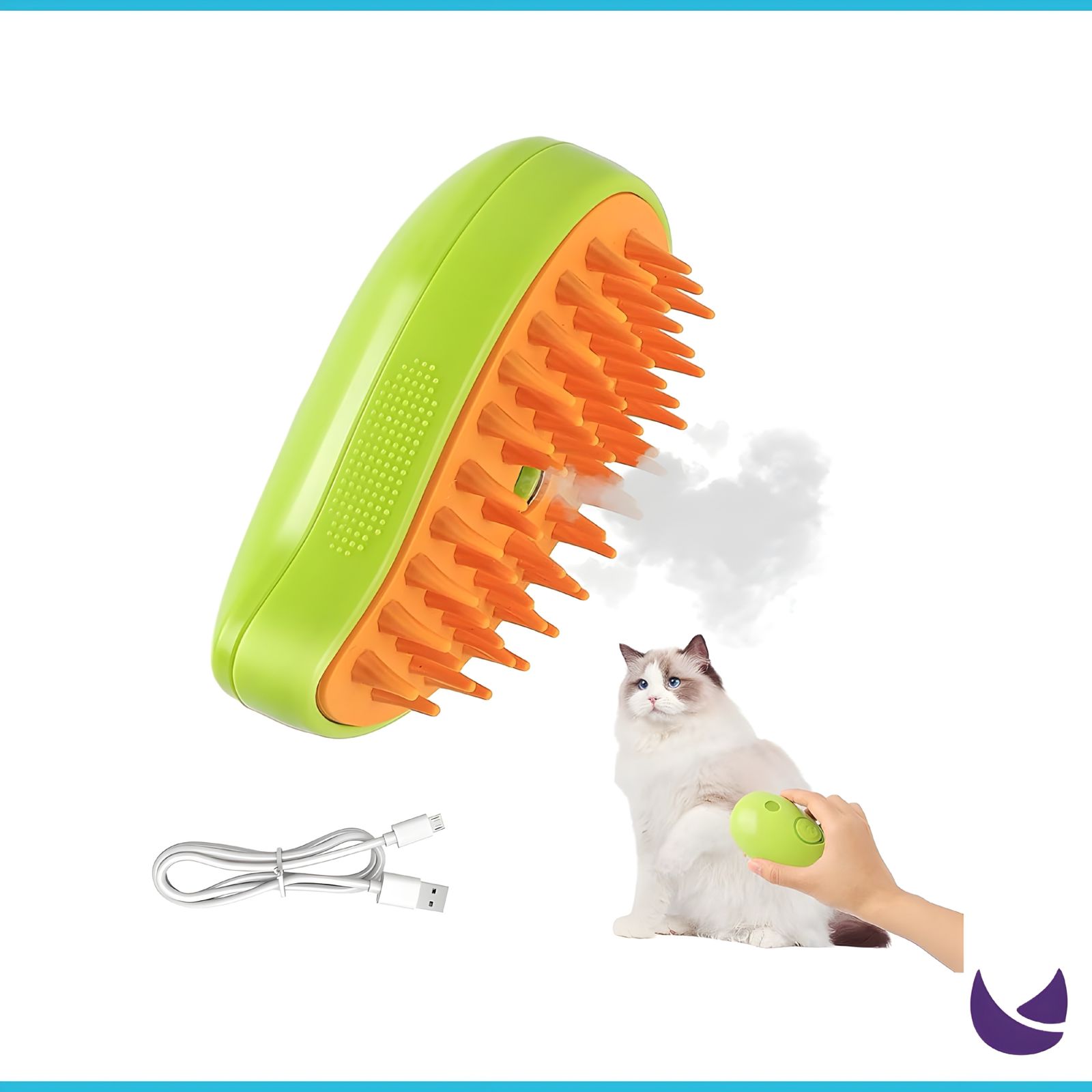 Steamy Massage Brush for Cats & Dogs