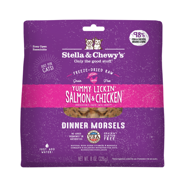 Stella & Chewys Cat FD Yummy Lickin Salmon & Chicken