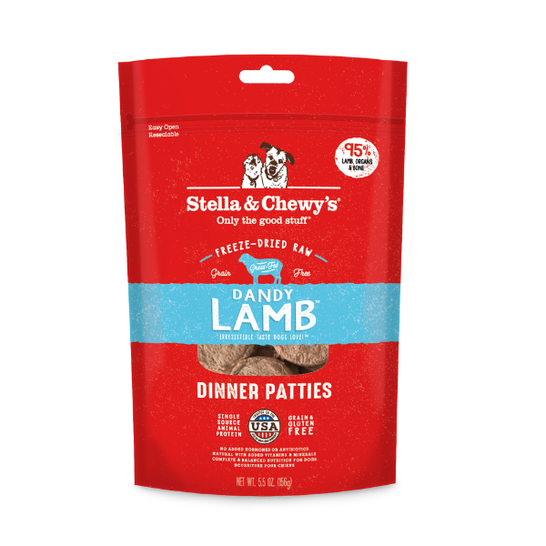 Stella & Chewys Dog FD Dandy Lamb Patties Freeze Dried Food