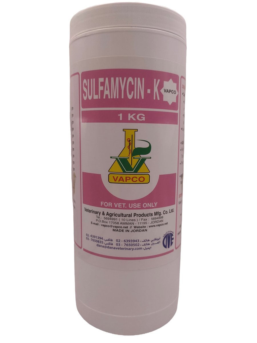 SULFAMYCIN K 1kg for diarrhea, enteritis, and amoebiasis in cattle, horses, sheep, and goats