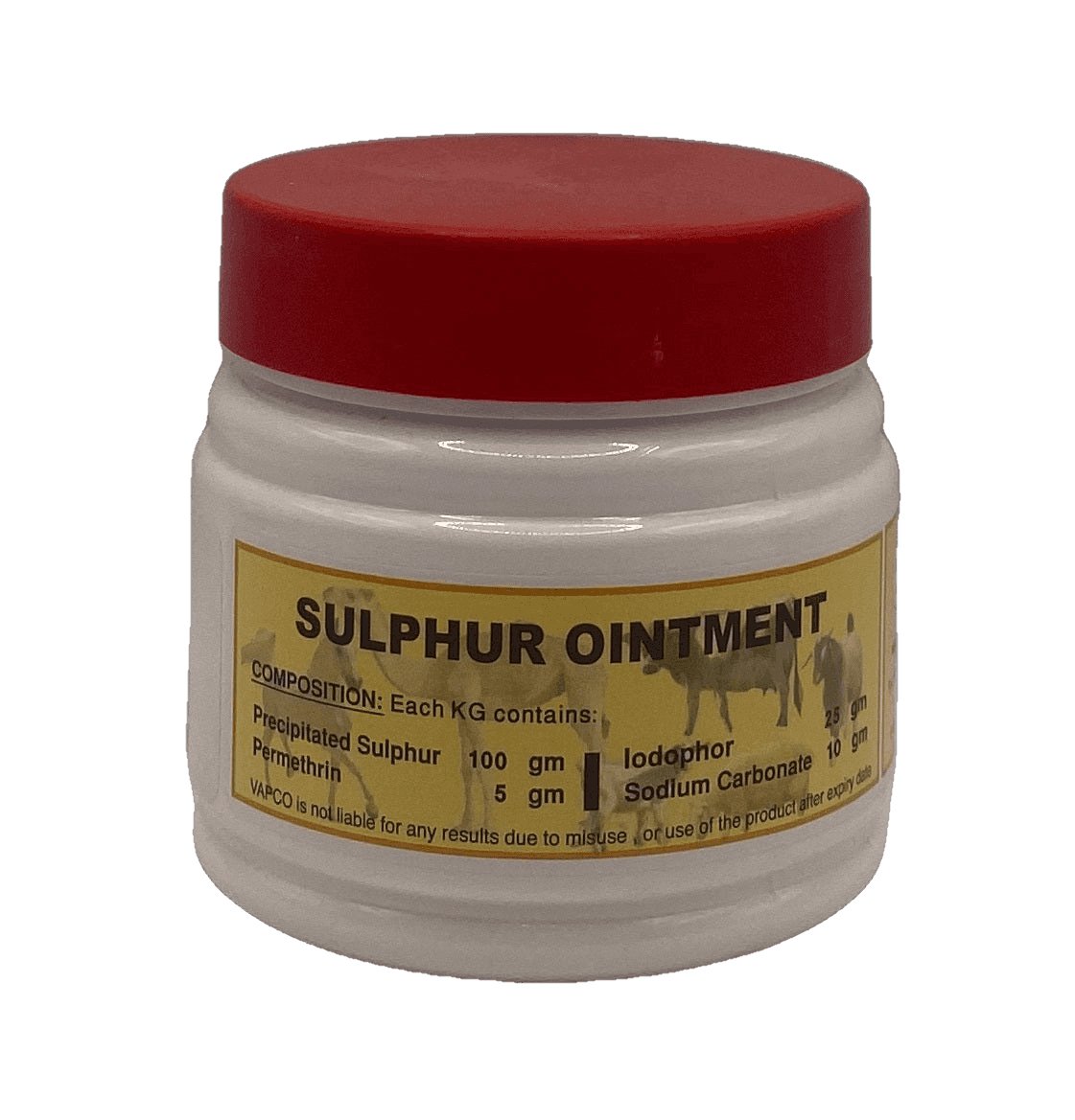 Sulfur Ointment for treating mange and lice in animals