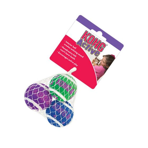 KONG Cat Toy Tennis Ball with Bells