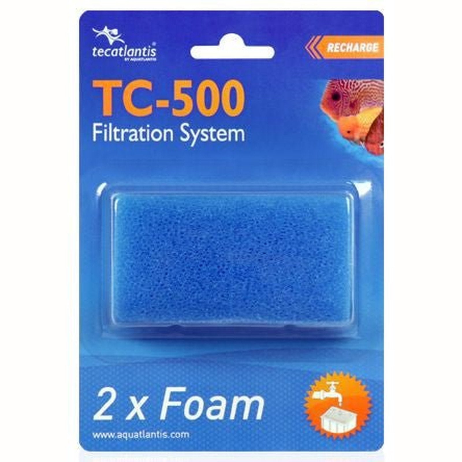TERRATLANTIS REPLACEMENT FOAM FOR TORTUM FILTER TC-500 (2PCS)