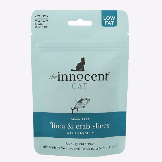 The Innocent Cat Tuna & Crab Slices with Parsley Grain-Free Cat Treats - 70g