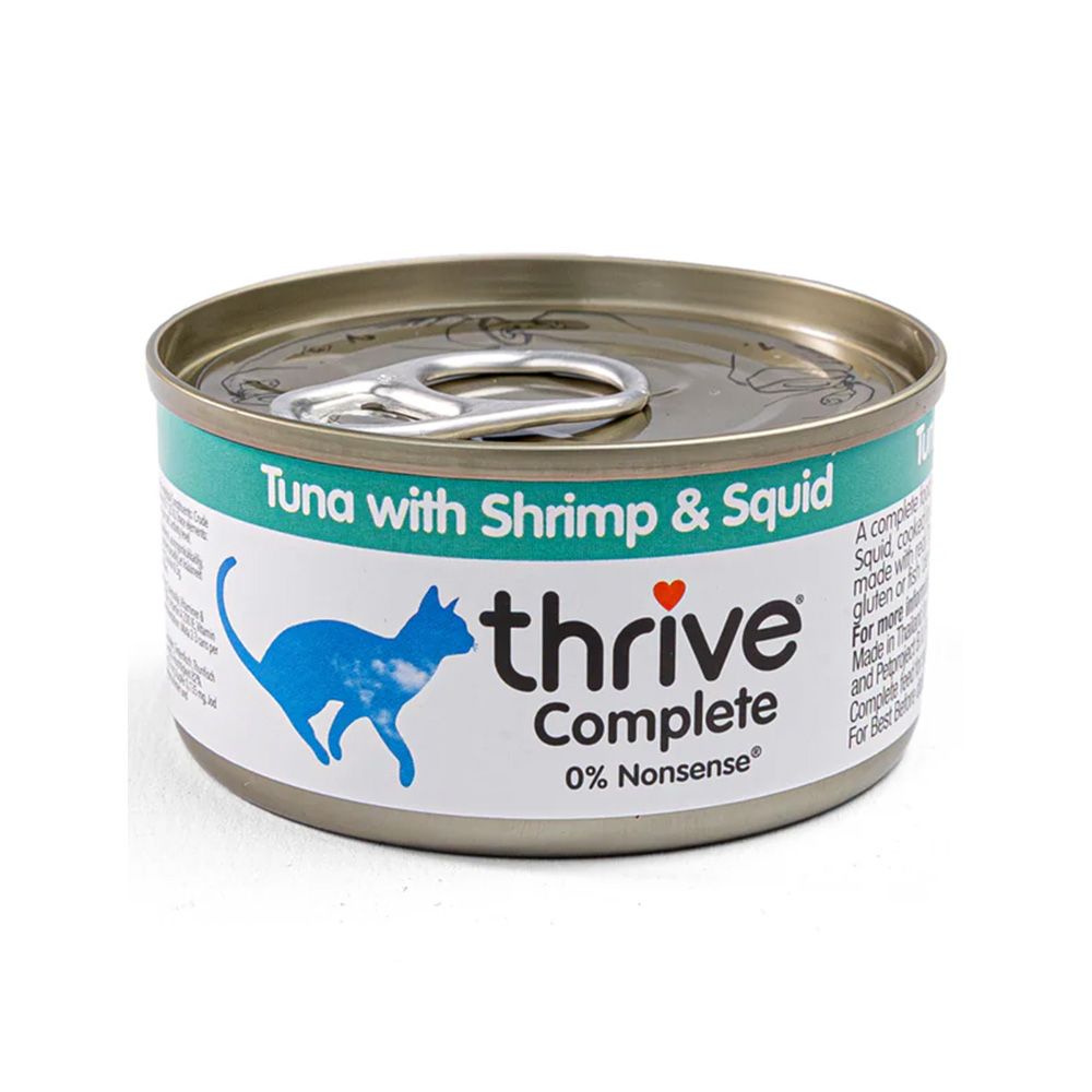 Thrive Complete Tuna With Shrimp and Squid Canned Cat Food - 75 g - Pack of 12