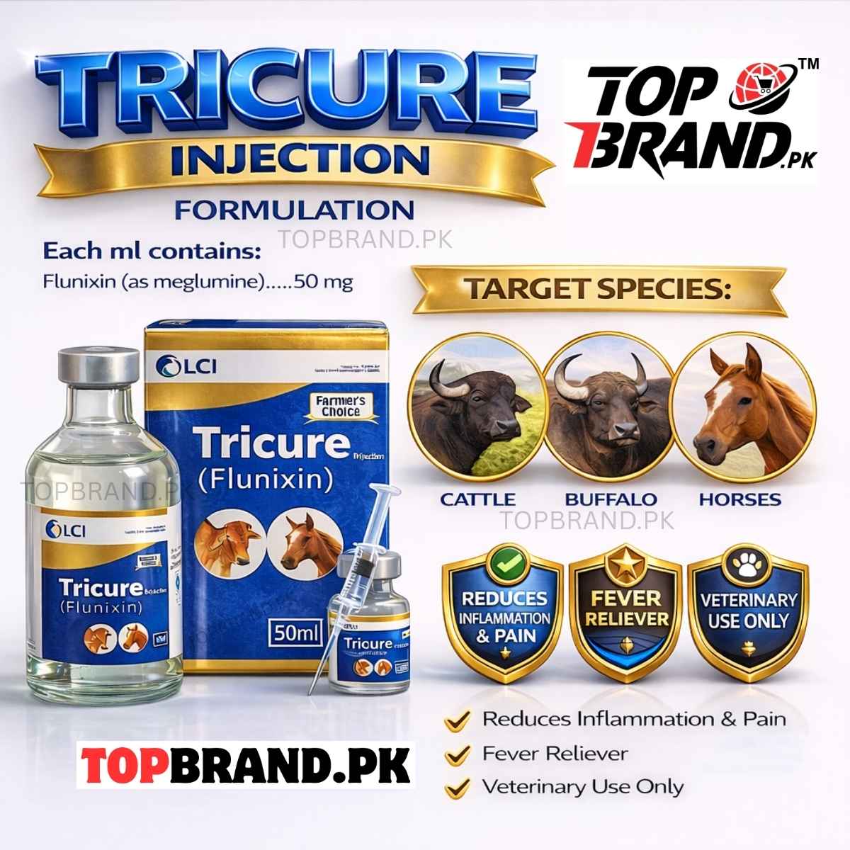 Tricure Injection (Flunixin) 50ml