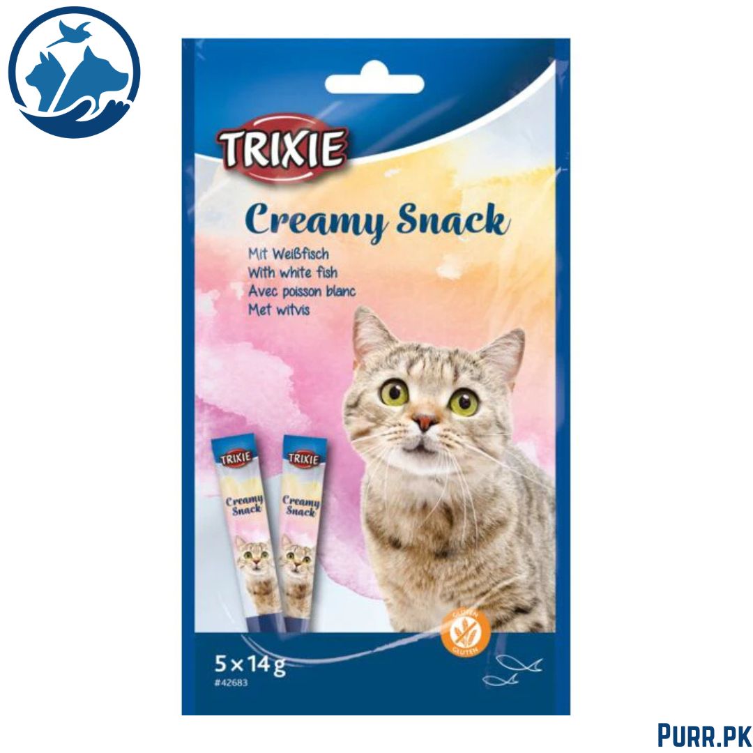 Trixie Cat Creamy Snack White Fish 5 × 14 g