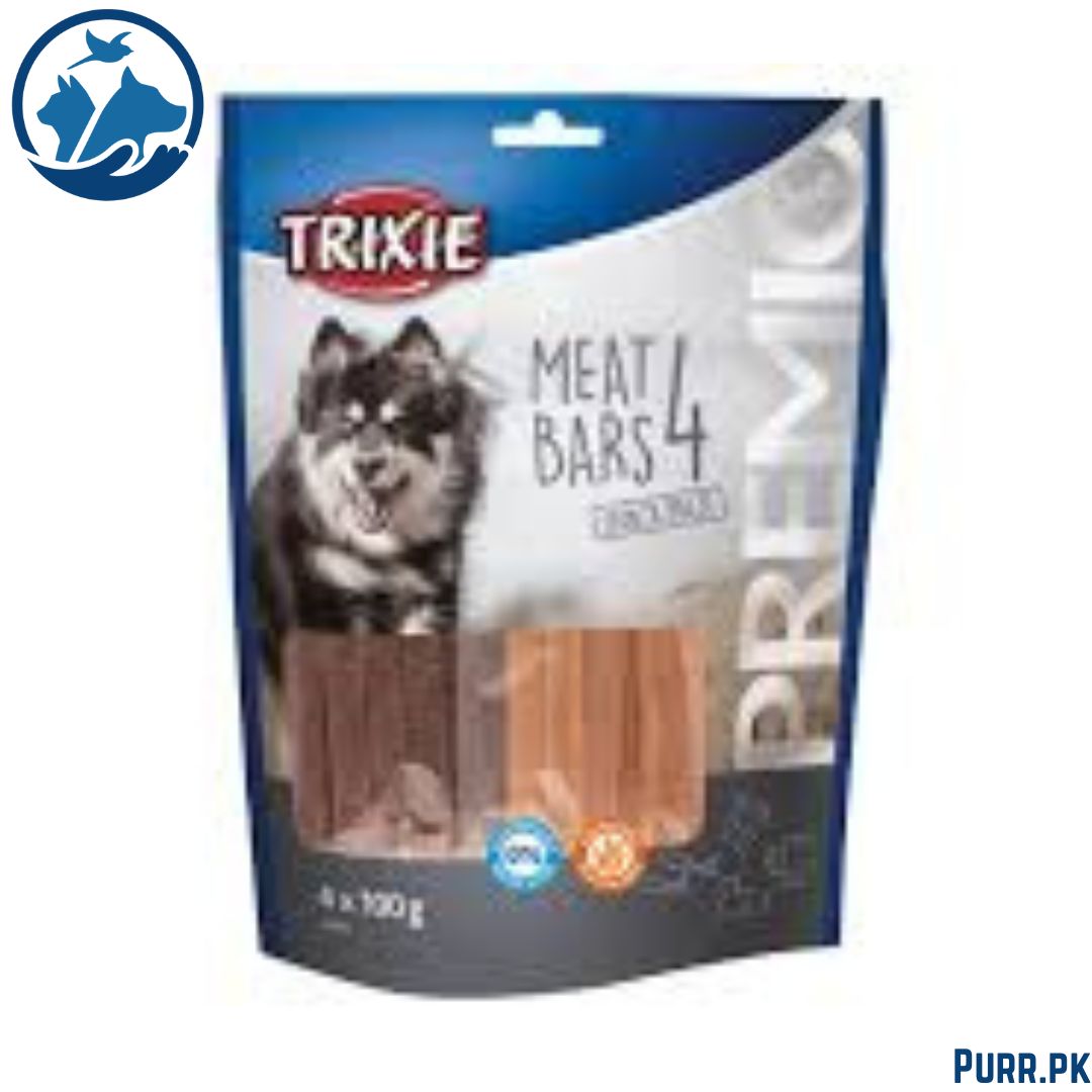 Trixie Dog Premio 4 Meat Bars, Chicken/Duck/Lamb/Salmon 4 × 100 g