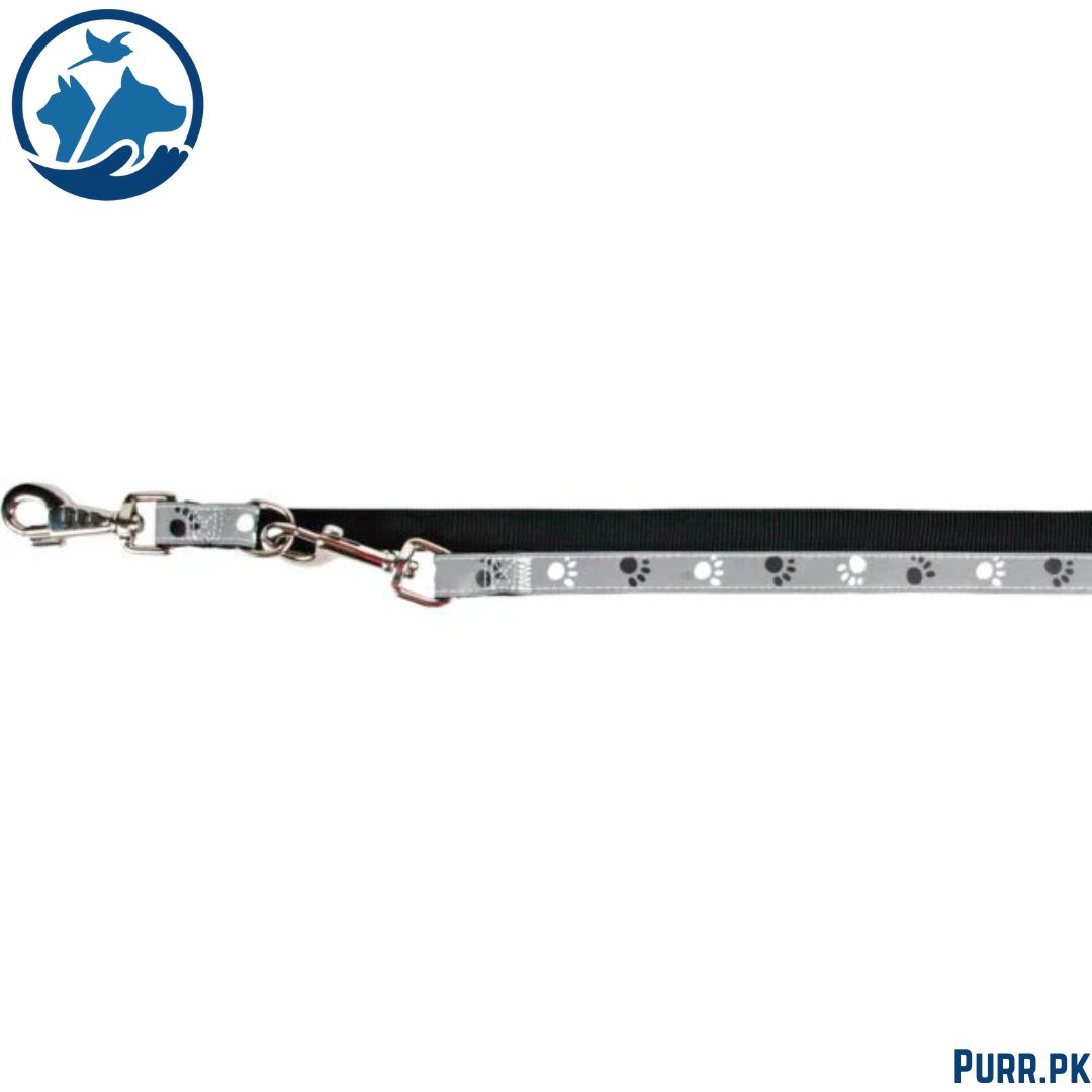 Trixie Dog Reflective Adjustable Lead (Black/Silver Color)