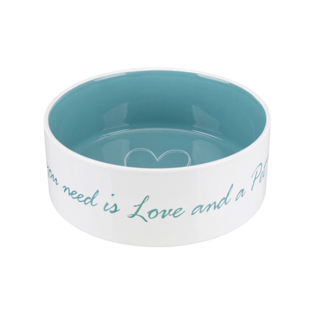 Trixie Pets Home Ceramic Dog Bowl - Light Blue - 1.4 L