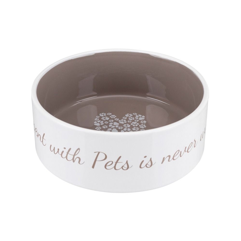 Trixie Pets Home Ceramic Dog Bowl - Taupe - 1.4 L