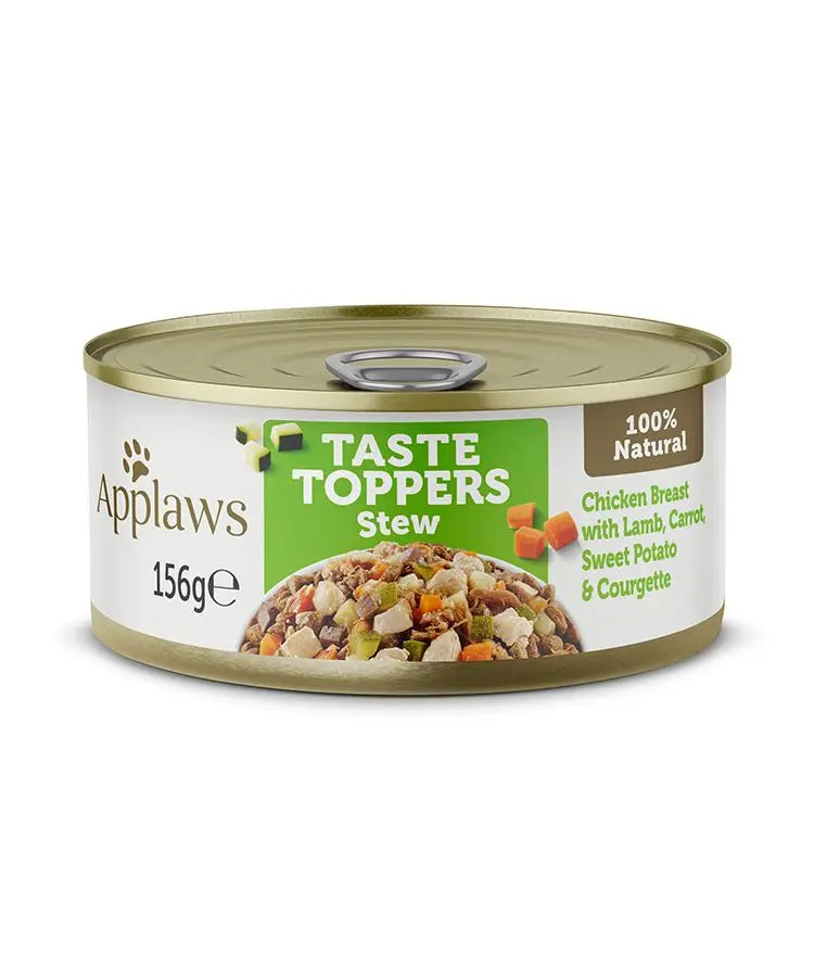 APPLAWS TASTE TOPPERS STEW WET DOG FOOD 156G TIN
