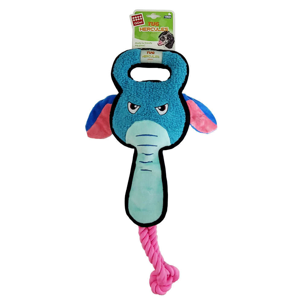 GiGwi Tug Hercules Squeaker Inside Dog Toy Elephant