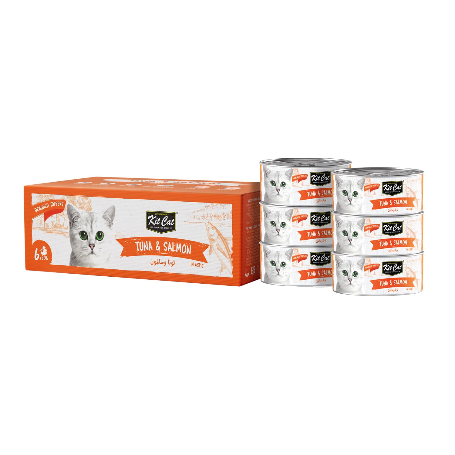 Kit Cat Deboned Tuna & Salmon Toppers -6x50g