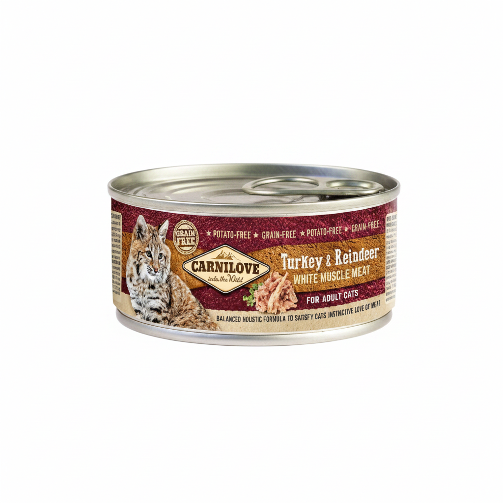 Carnilove Turkey & Reindeer for Adult Cats (Wet Food Cans) 12x100g